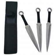 Set of 3 Black Corded Throwing Knives Set of 3 Black Corded Throwing Knives