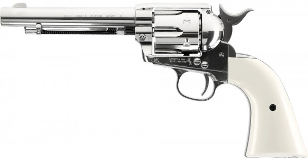Colt SAA 45 Peacemaker Nickel BB - CO2 Air Pistols supplied