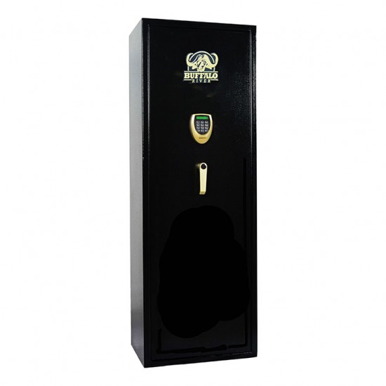 Buffalo River Gun Cabinet Gold Line with LCD 10 Gun 2mm Wall / 3mm Door