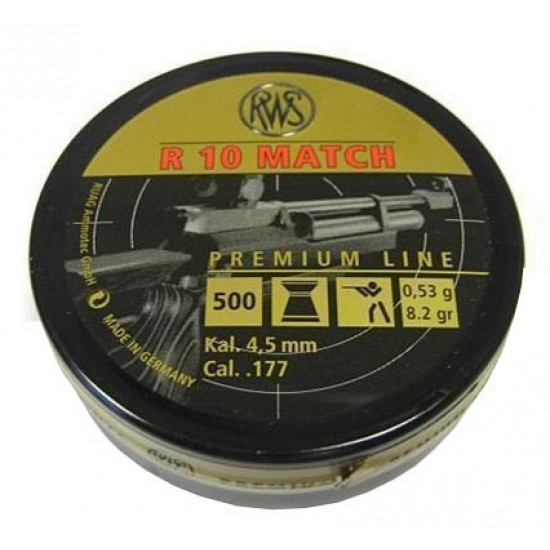 RWS R10 Match Rifle Pellets .177 4.50mm x500 RWS R10 Match Rifle Pellets .177 4.50mm x500
