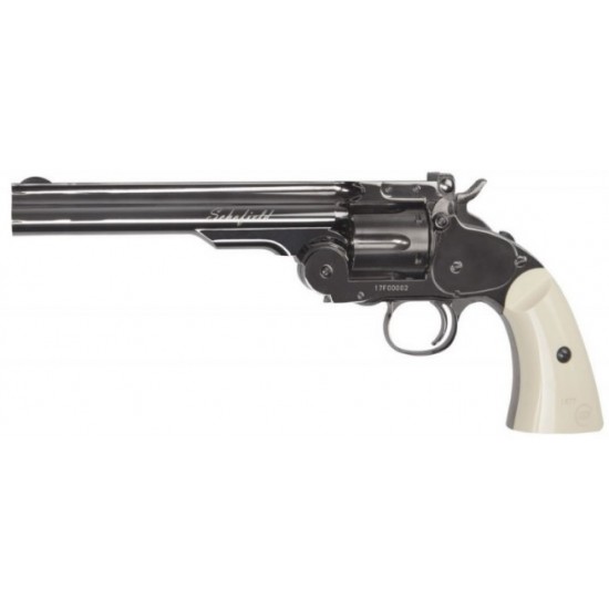 Schofield 6" Revolver Steel Ivory Grips BB