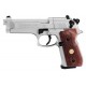 Umarex Beretta M92 FS Nickel with Wooden Grip Umarex Beretta M92 FS Nickel with Wooden Grip